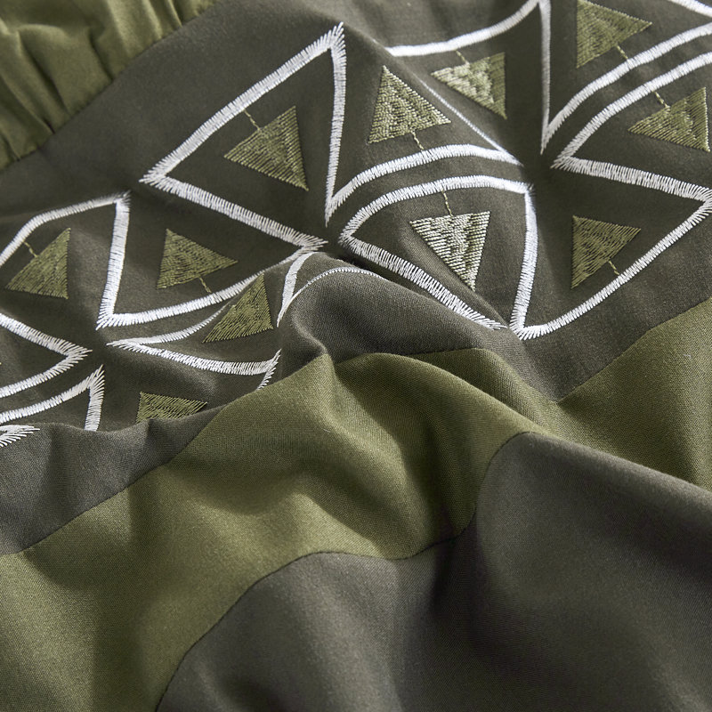 Ensemble d'édredon 7 pièces 7 pièces, Édredon de grande taille et 6 pièces supplément, green