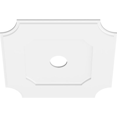 Médaillon de plafond contemporain en PVC de qualité architecturale 26 po x P 4 po x P 15 1/2 po x P 1 po