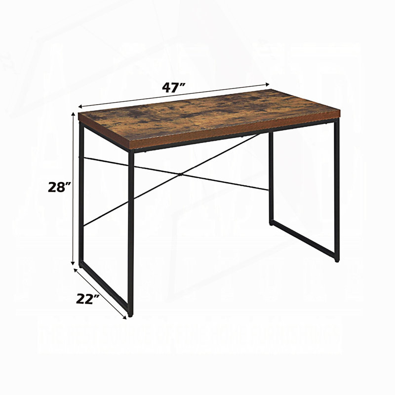 Bureau d'écriture de style industriel 1pc, Chêne