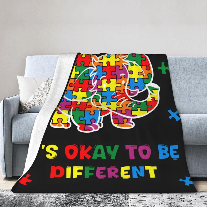 Jeté Elephant Autism Awesome, 80" L x 60" W