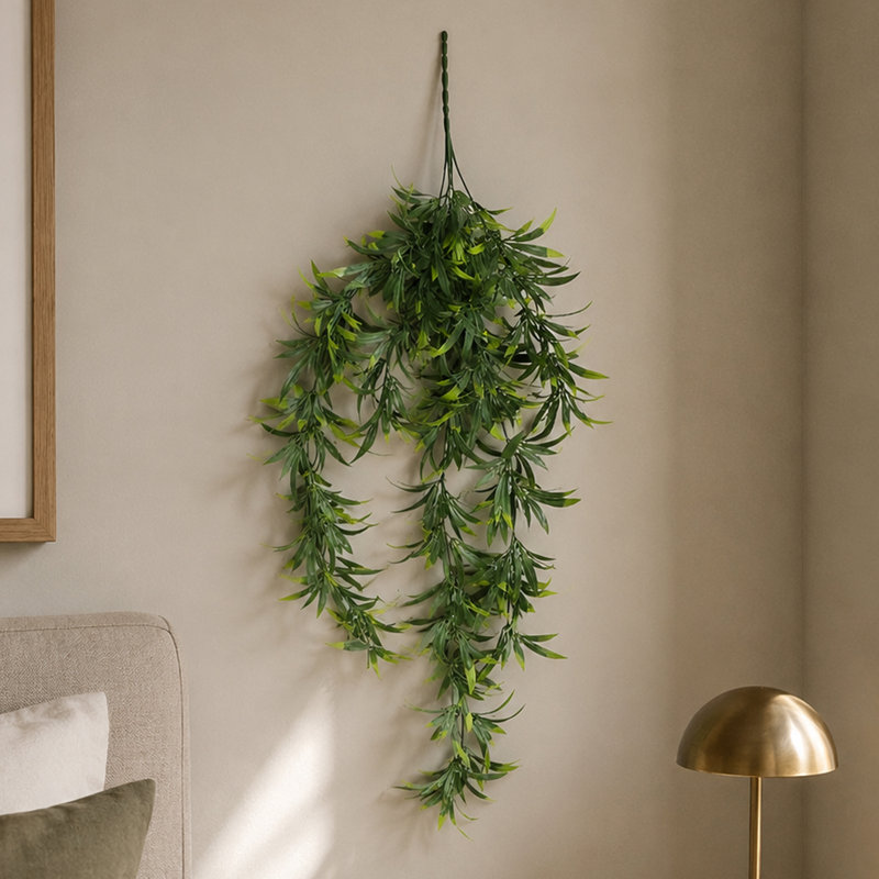 Artificial Hanging Plants Fire / UV Resistant 70cm Faux Fern Plant