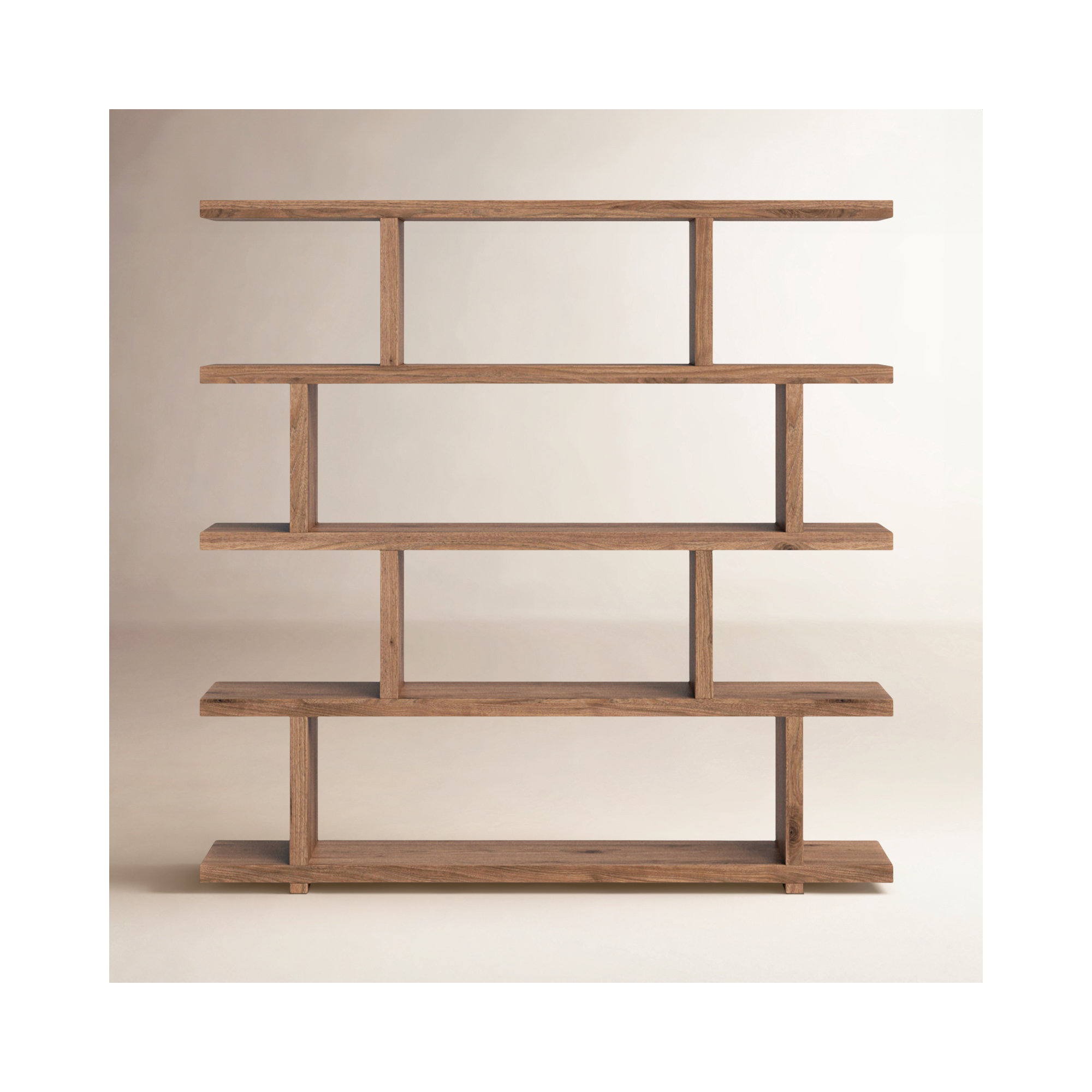 Annora Wide Bookcase, Walnut