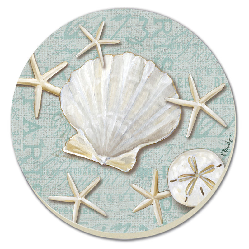 Stoneware Round 4 Piece Coaster Set