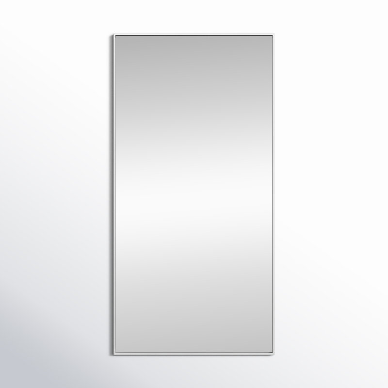 Sabine Metal Rectangle Wall Mirror, 60" x 20", Silver