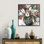 Tulipes blanches dans un vase - reproduction d'art murale encadrée