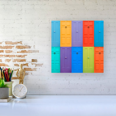 Colourful English Doors - Wrapped Canvas Print
