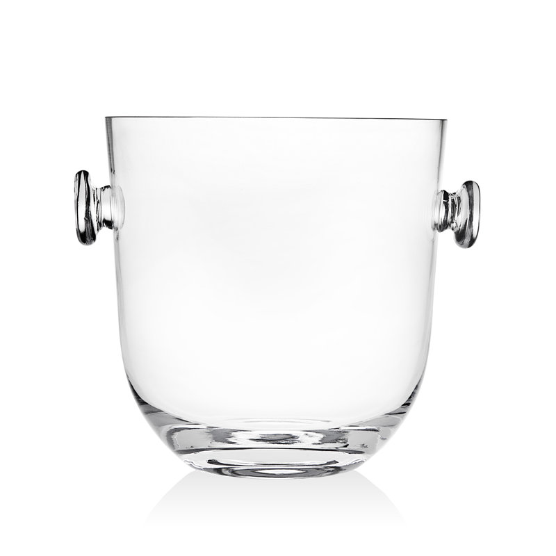 Sea Blue Glass Insulated Ice Bucket