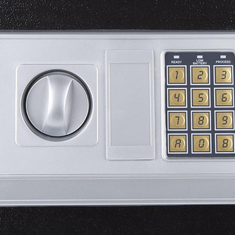 Digital Safe - Electronic Steel Safe with Keypad and Manual Override Keys - For Home, Business by Stalwart (Black)
