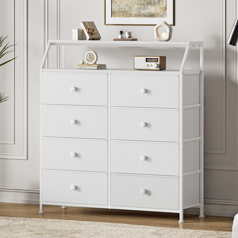 96cm W 8 - Drawer Chest of Drawers, White