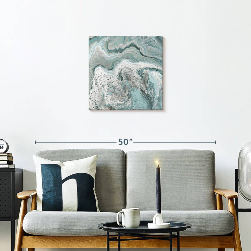 Deep Teal Sea, 20" H x 20" W