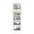 Sutton Slim Bookcase with Modern 5-Shelf Design-1904028579-1888429275