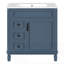 Meuble-lavabo 30 po avec lavabo en céramique-441944240