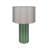Fluted Table Lamp With Linen Scalloped Shade