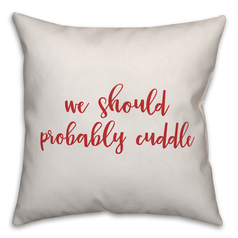  Coussin We We probablement, Housse de coussin, Blanc / rouge