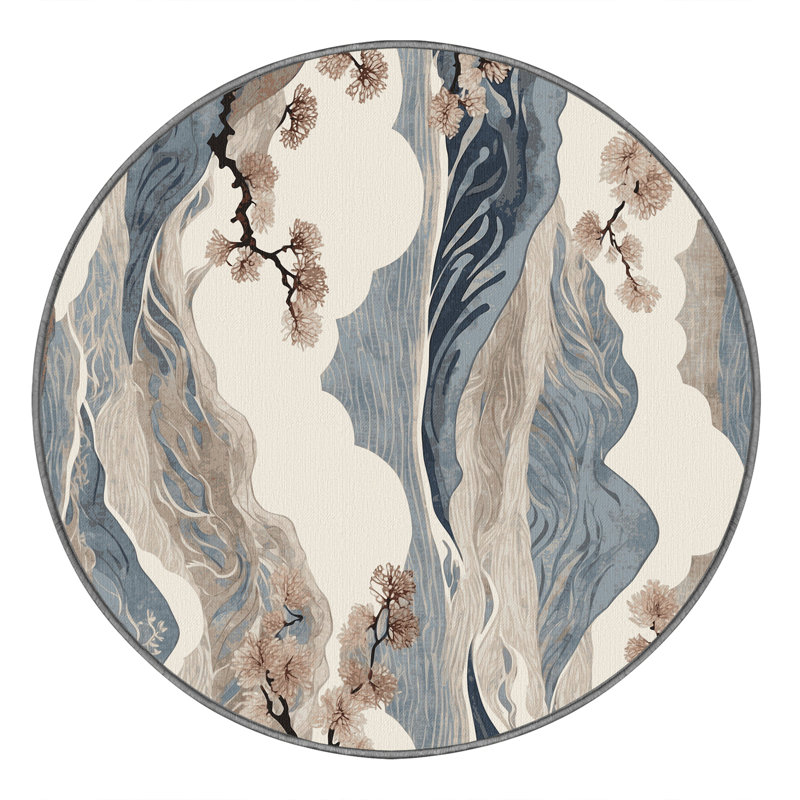 Soft Blossom Rug, Round 7'