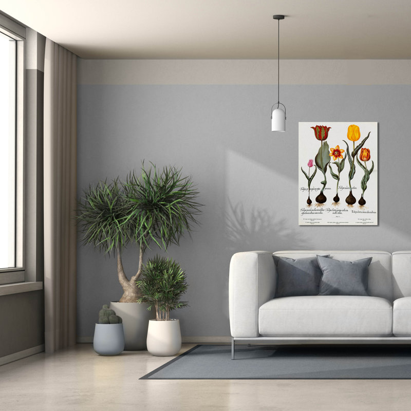 «Tulips» par Art Licensing Studio, art mural sur toile, H 34 po x l 26 po