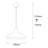Scandinavian Style Chandelier, Silver Metal Body, 11.8 x 11.8 inches | Height: 44.5 inches, Max 40W E27 Socket | 35.4-inch Cable, Elegant Design for Dining Room & Living Spaces, IP20 Rated, Modern Aesthetic-1209663017