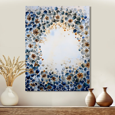 Botanical Celestial Bloom In Winter III - Botanicals, décoration murale en métal, impression moderne sur métal
