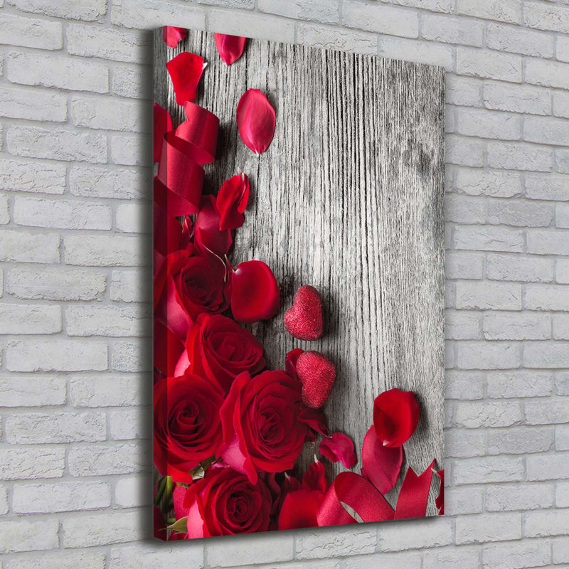 Red Roses - Wrapped Canvas Print