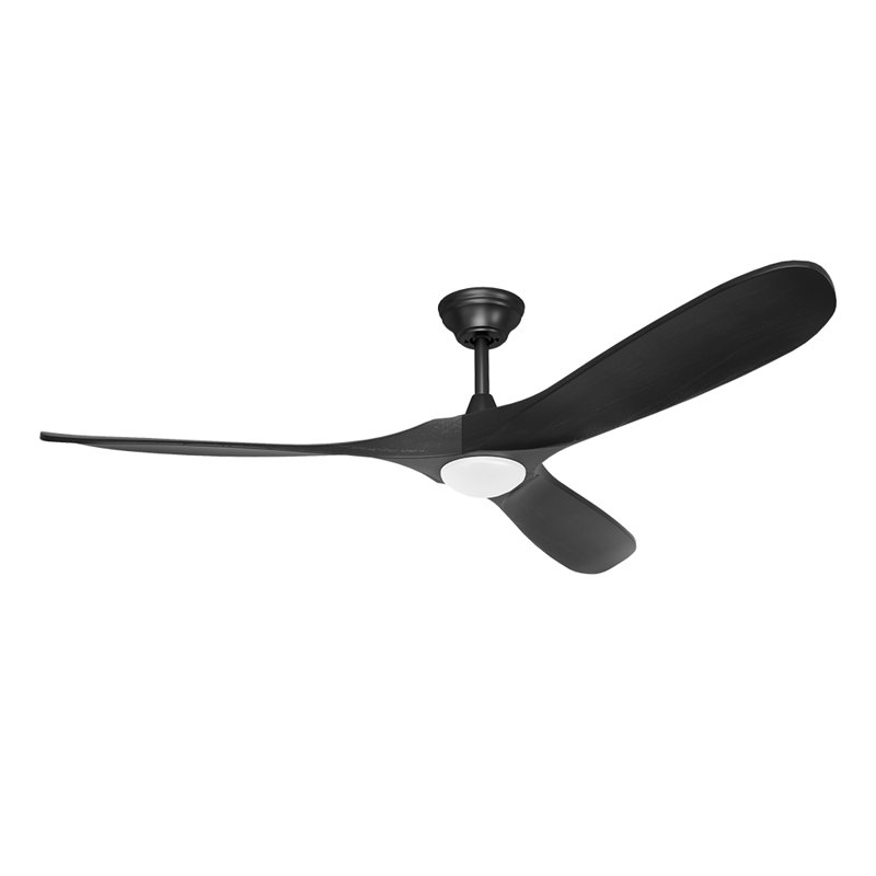 Ventilateur de plafond d'intérieur à 3 pales avec télécommande et lumière Netrapal, 3 couleurs de DEL, moteur à courant continu à 6 vitesses, minuterie