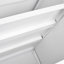 Support d'imprimante en métal blanc avec tables d'imprimante mobiles de rangement pour petits espaces avec porte-classeur réglable sur roulettes pour bureau à domicile.
