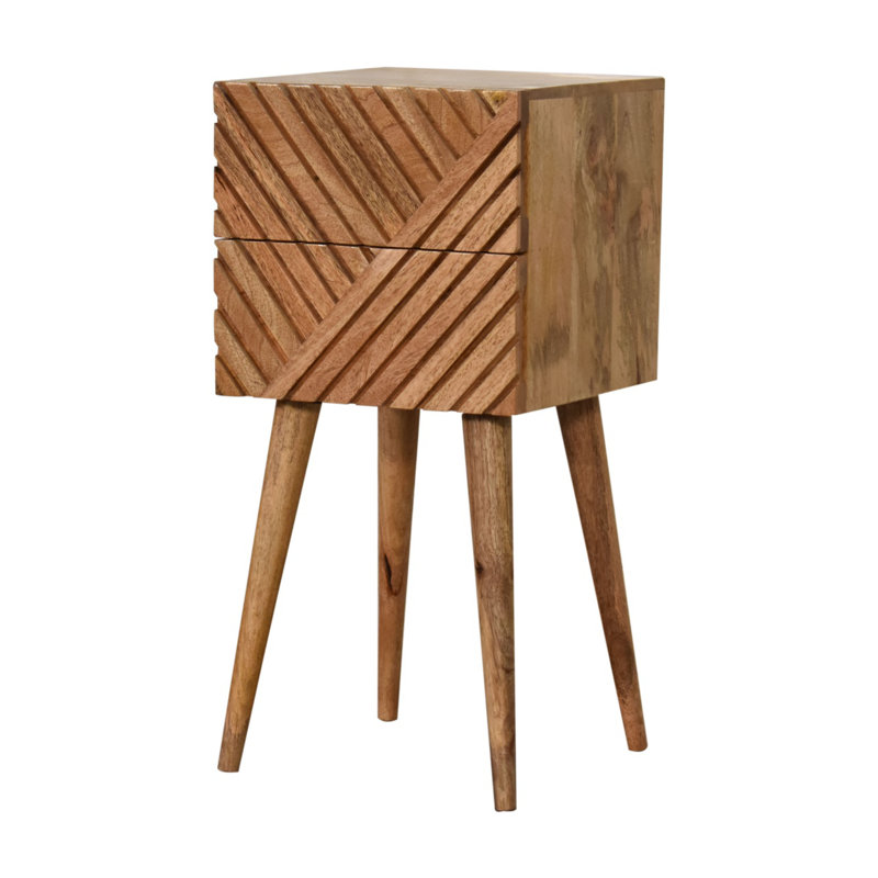 31cm W Solid Wood Bedside Table