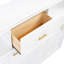 Lit escamotable simple avec station de charge et tiroir, blanc-182150161