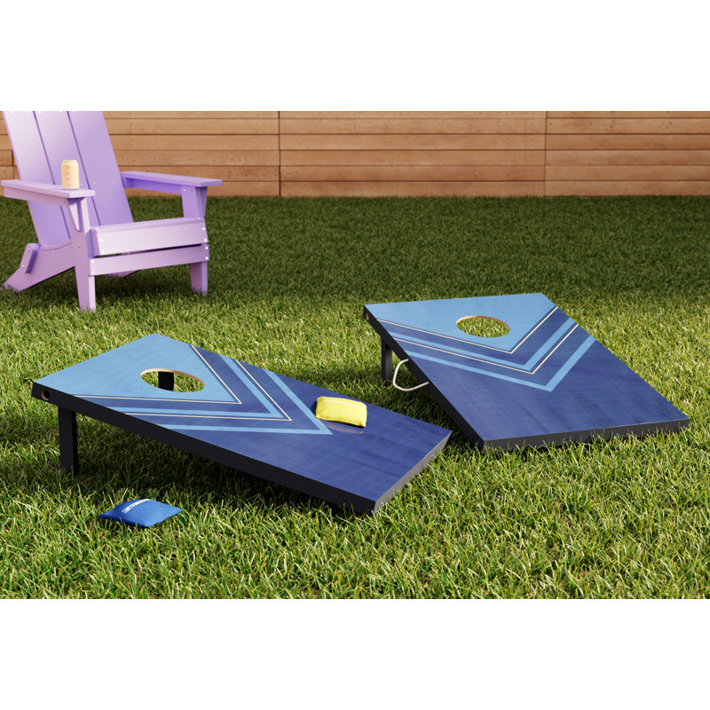 Triumph 2x3 Blue and Yellow LED Cornhole Set with Bean Bags