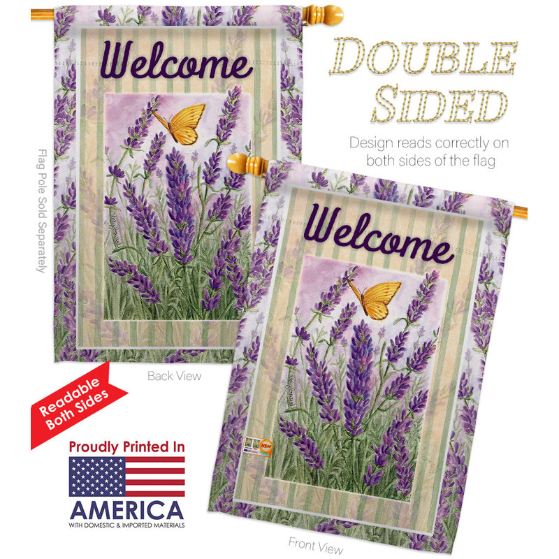 Double Sided 40'' H x 28'' W Polyester House Flag