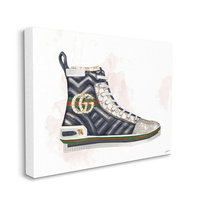 Concepteur de chaussures de sport plissées Fashion, Toile tendue, H 16 po x l 20 po