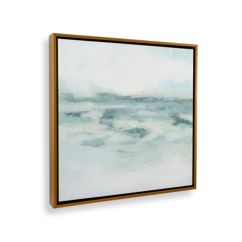 «Gentle Aqua Ocean II», H 32,75 po x l 32,75 po, Or poli
