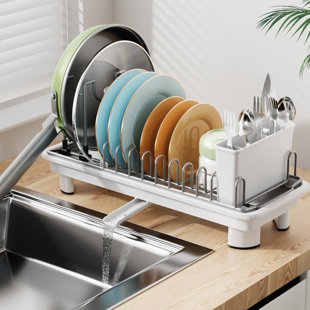 Small Dish Drying Rack, Compact Dish Drainer