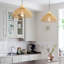 Luminaires suspendus tissés 16 po Luminaire suspendu en rotin 2 lumières Boho