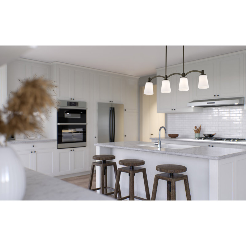 Alejandre 4-Light Steel Linear Pendant, Forest Bronze