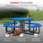 Leisure Craft 46" Round Outdoor Picnic Table with 4 Bench Seats-13673009