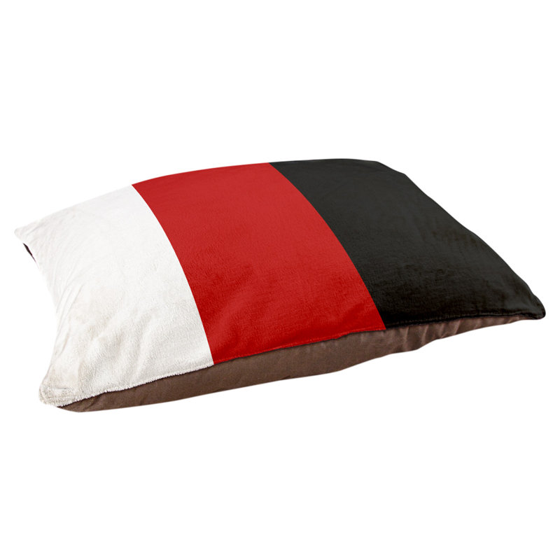 Coussin Ohio Football, Moyen (l 28 po x P 18 po x H 6 po), Milieu écarlate / noir