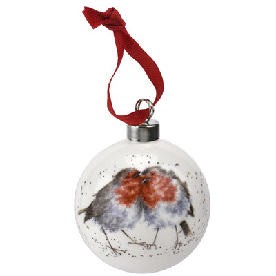 Classic Wrendale Designs, Snuggled up Together like Two Birds of a Feather Bauble