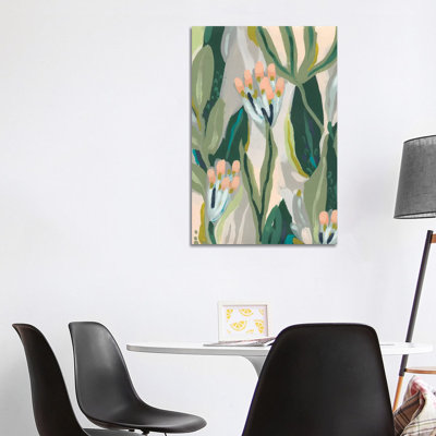 Floral Impulse II 1 Piece Wrapped Canvas Wall Art