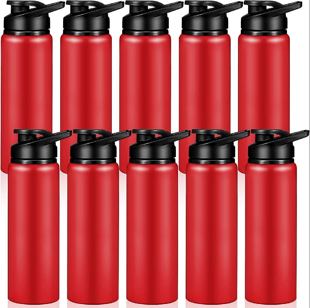 750ML Silicone Handle Vacuum Insulated Stainless Steel Water Bottles Travel  Gym