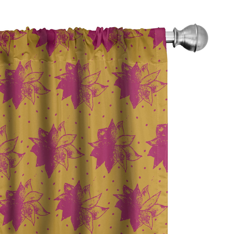 Floral Semi-Sheer Rod Pocket Curtain Panels, 28" x 84"