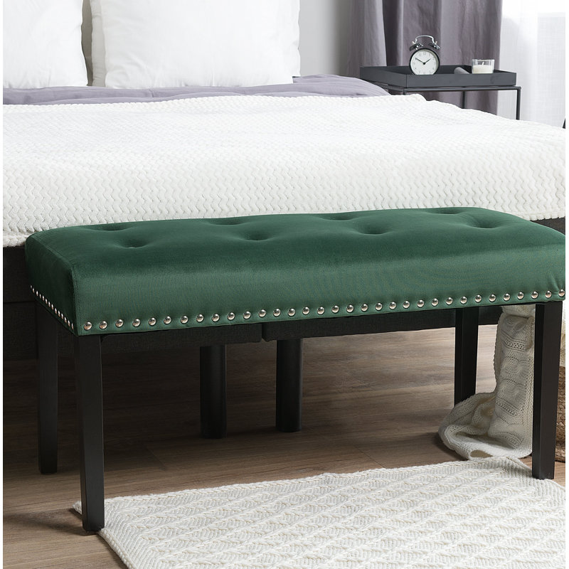 Saffron Walden Upholstered Bench, Green
