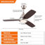 Ventilateur de plafond 42 po avec télécommande (noyer)-1934876856
