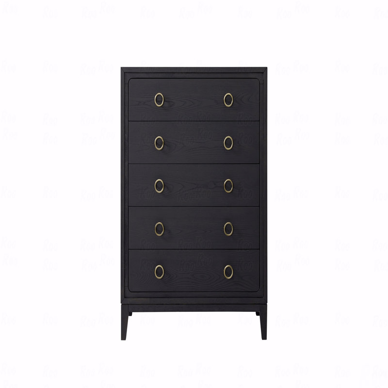 Commode 5 tiroirs au fini poivre