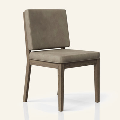Ensemble de chaises lattes et en cuir à dossier souple (ensemble de deux)