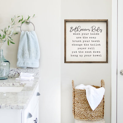 Bathroom Rules White