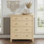 Meuble de rangement 5 tiroirs 5 tiroirs en bois naturel avec finition pin naturel