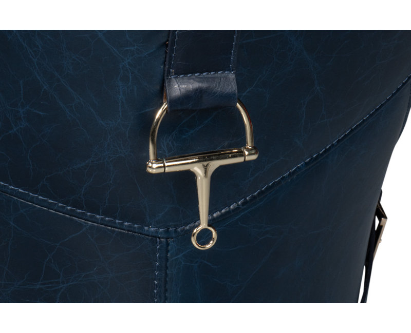 Hera Armchair, Dark Blue Genuine Leather