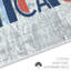 Tapis gris / bleu en coton