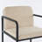 Set Of 2 Modern Upholstered Counter Height Bar Stools With Armrests, Metal Frame, Padded Seat For Comfortable Dining-1376560428