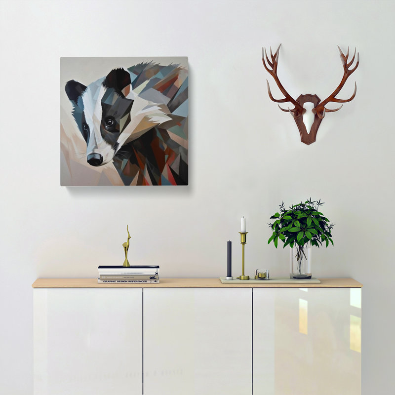 Badger Abstract No.1 - No Frame Print, 35cm H x 35cm W x 3cm D